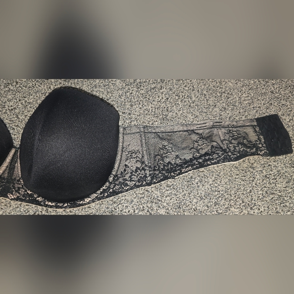 Torrid strapless bra size 46C Black Beige Lace - Picture 4 of 7